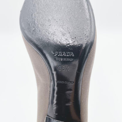 PRADA Shoes Pumps Heel EU 36.5 US 6.5 Brown Authentic