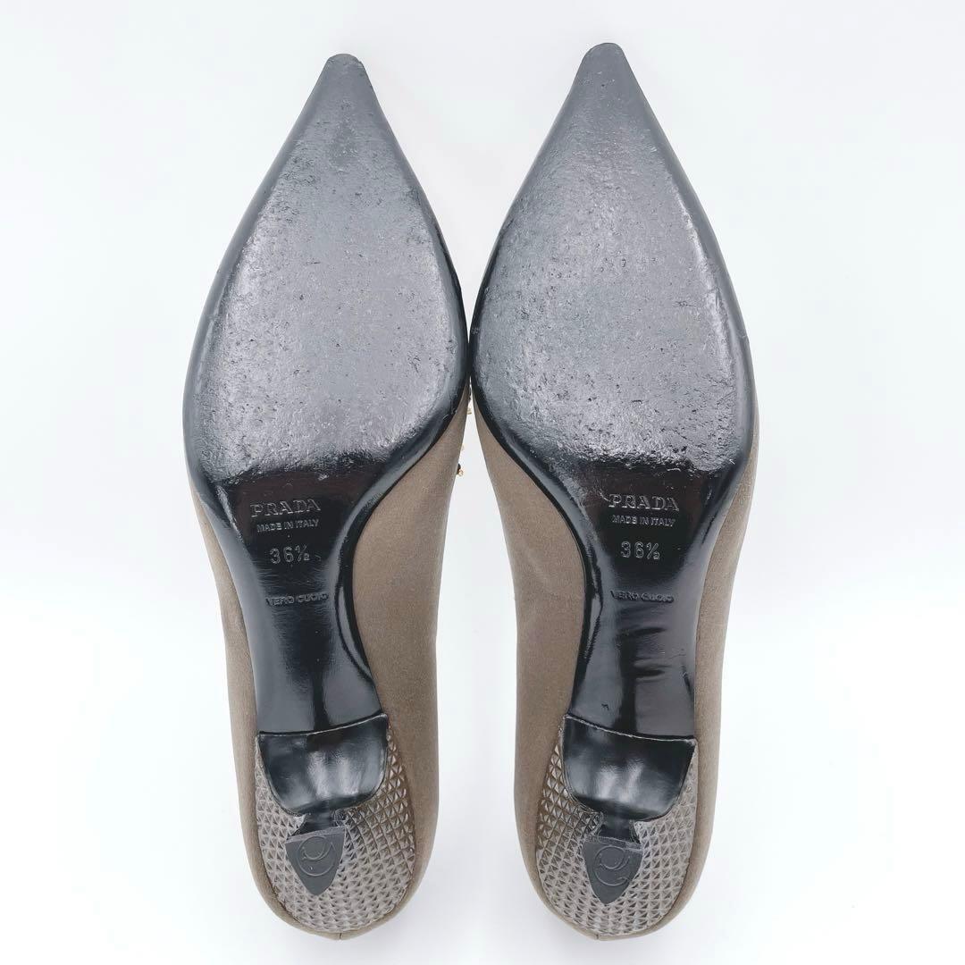 PRADA Shoes Pumps Heel EU 36.5 US 6.5 Brown Authentic