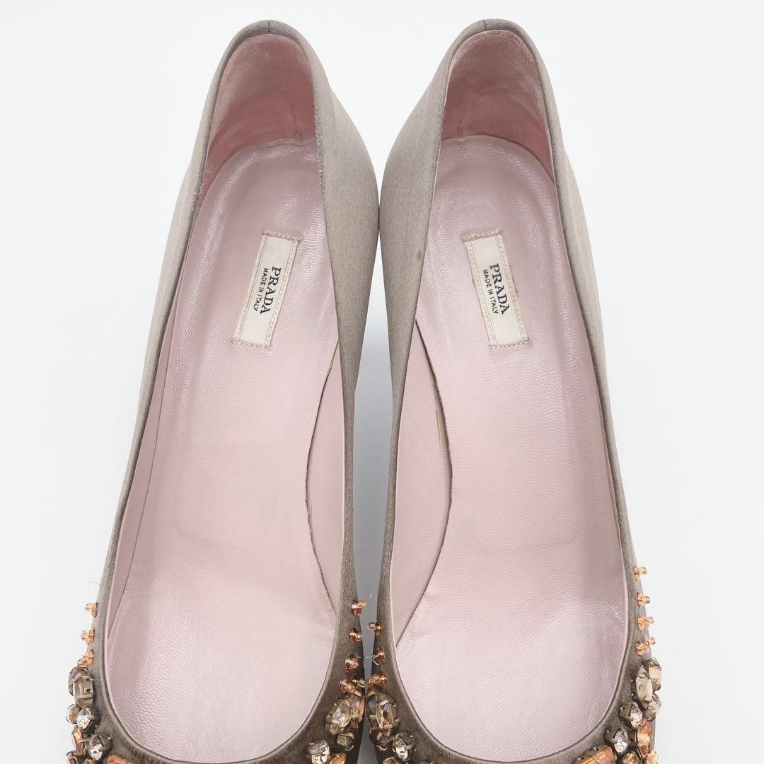PRADA Shoes Pumps Heel EU 36.5 US 6.5 Brown Authentic