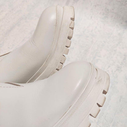 PRADA Short Boots Shoes EU 37 US 7 White Pink Authentic