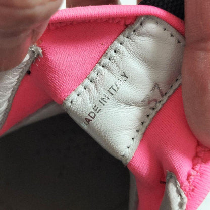 PRADA Short Boots Shoes EU 37 US 7 White Pink Authentic