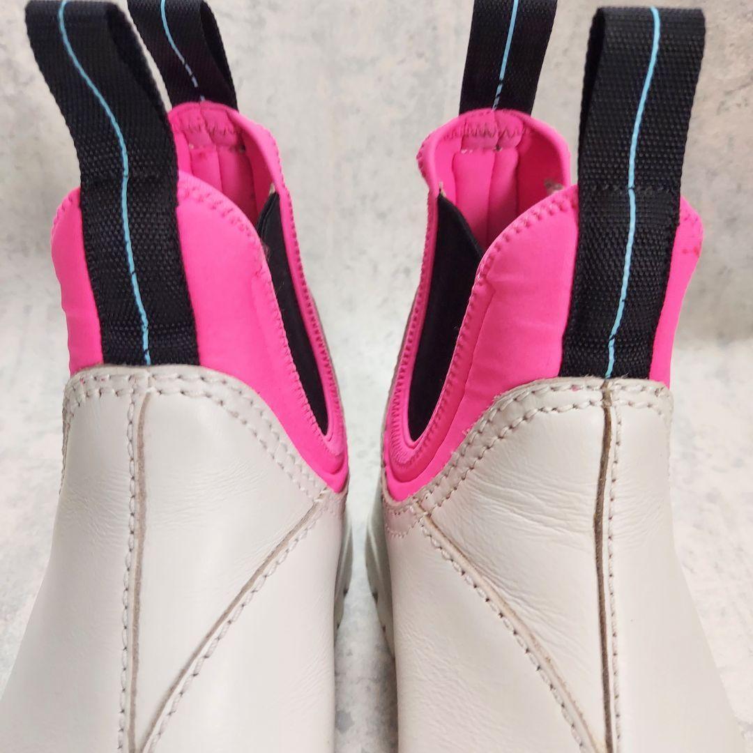 PRADA Short Boots Shoes EU 37 US 7 White Pink Authentic