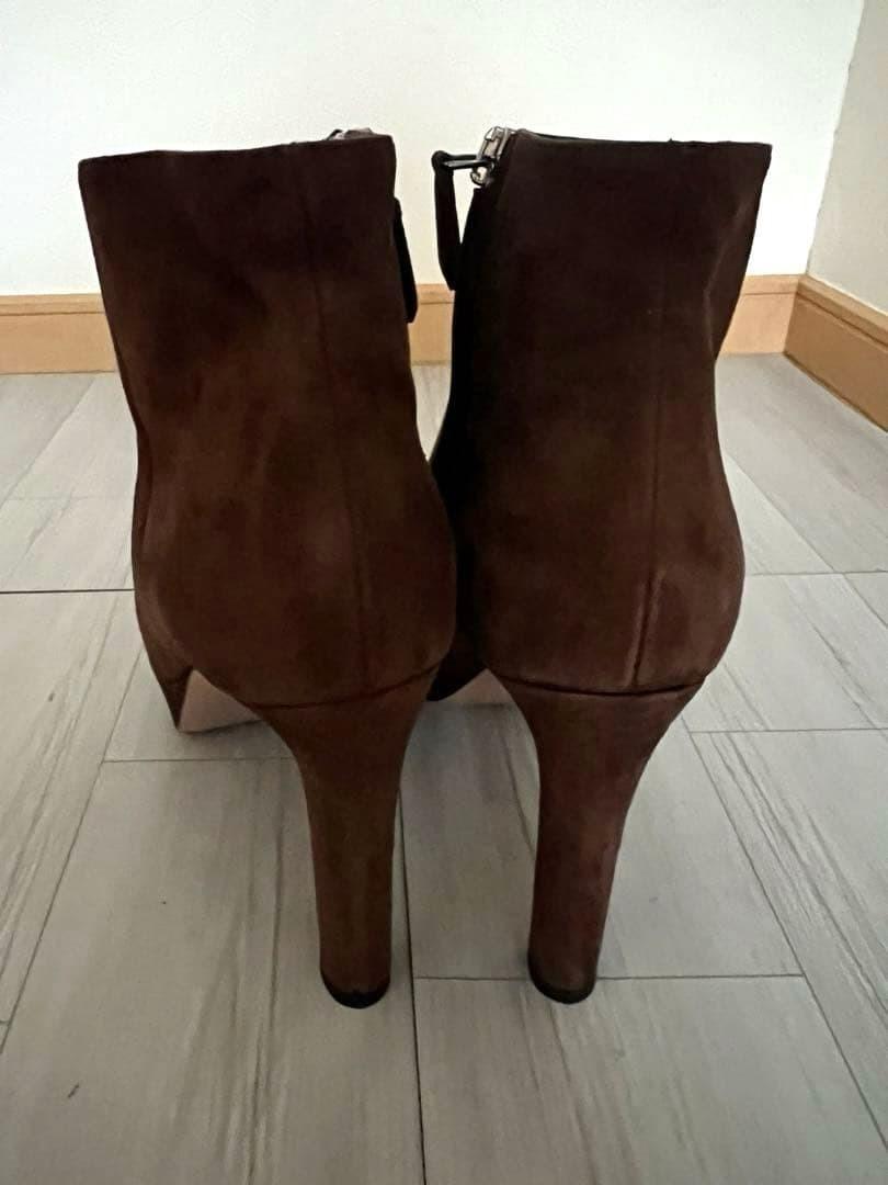 PRADA Short Boots Shoes EU 36 US 6 Suede Brown Authentic
