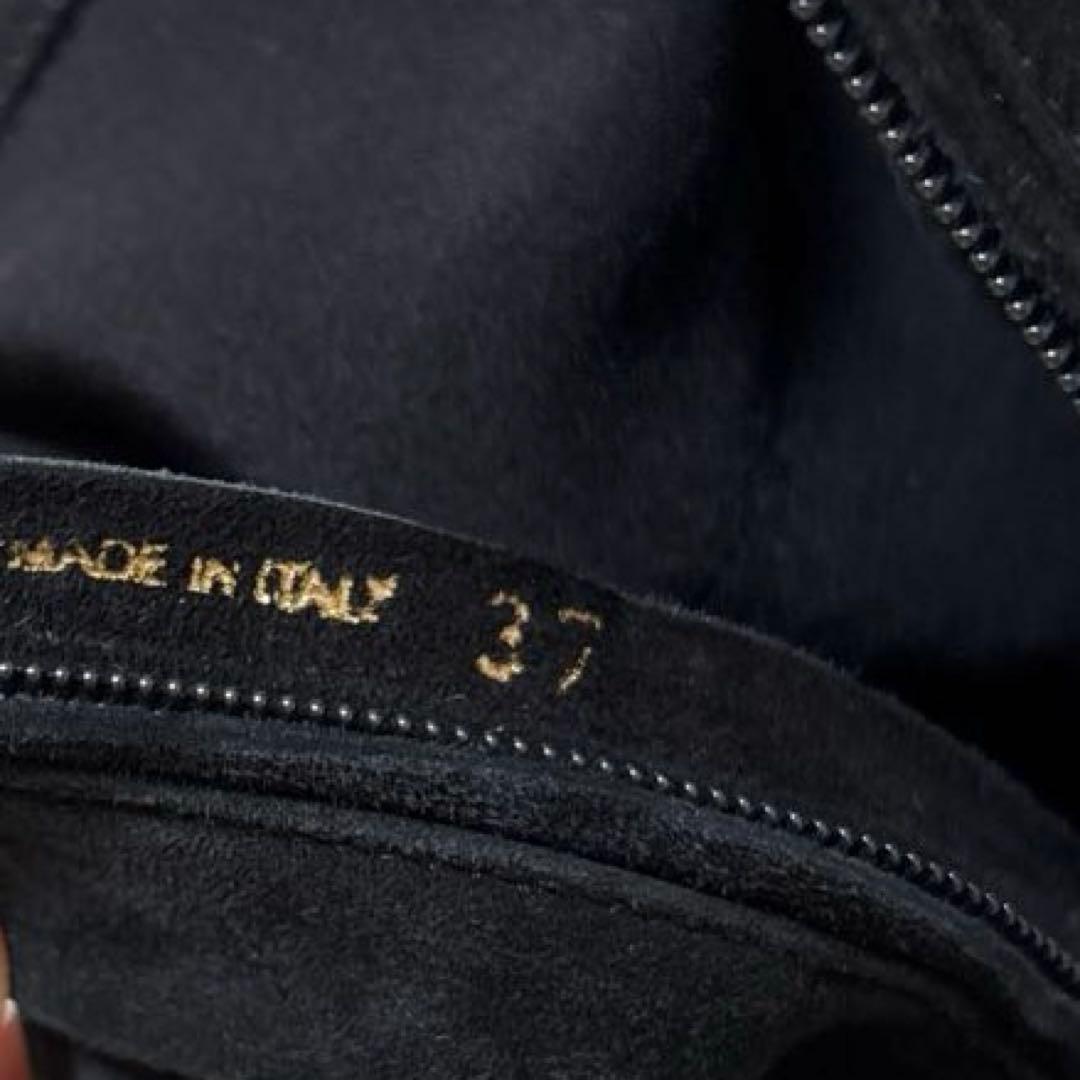 PRADA Short Boots Shoes EU 37 US 7 Suede Black Authentic