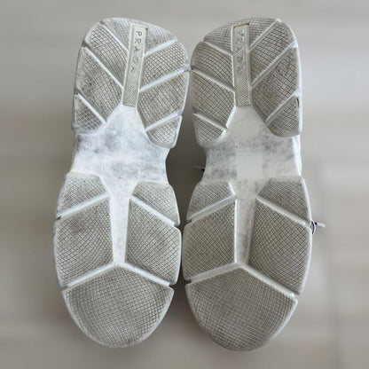 PRADA Sneakers Shoes Low-Cut EU 37.5 US 7.5 White Pink Authentic