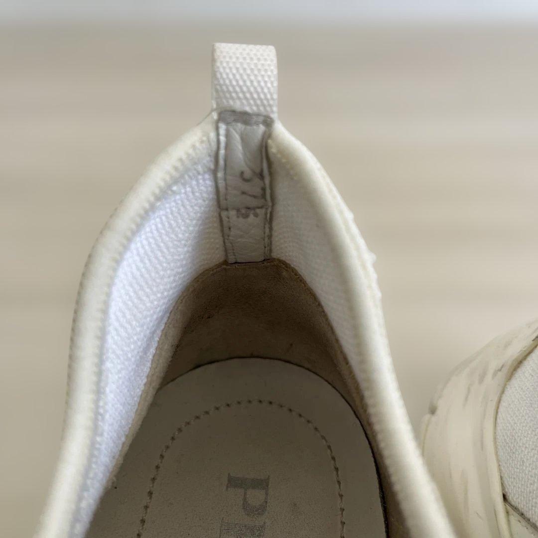 PRADA Sneakers Shoes Low-Cut EU 37.5 US 7.5 White Pink Authentic