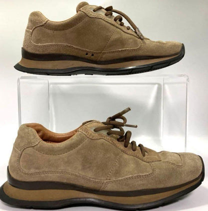 PRADA Sneakers Shoes Low-Cut EU 36.5 US 6.5 Suede Beige Authentic