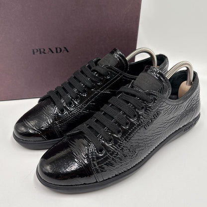 PRADA Sneakers Shoes Low-Cut EU 37 US 7 Black Authentic