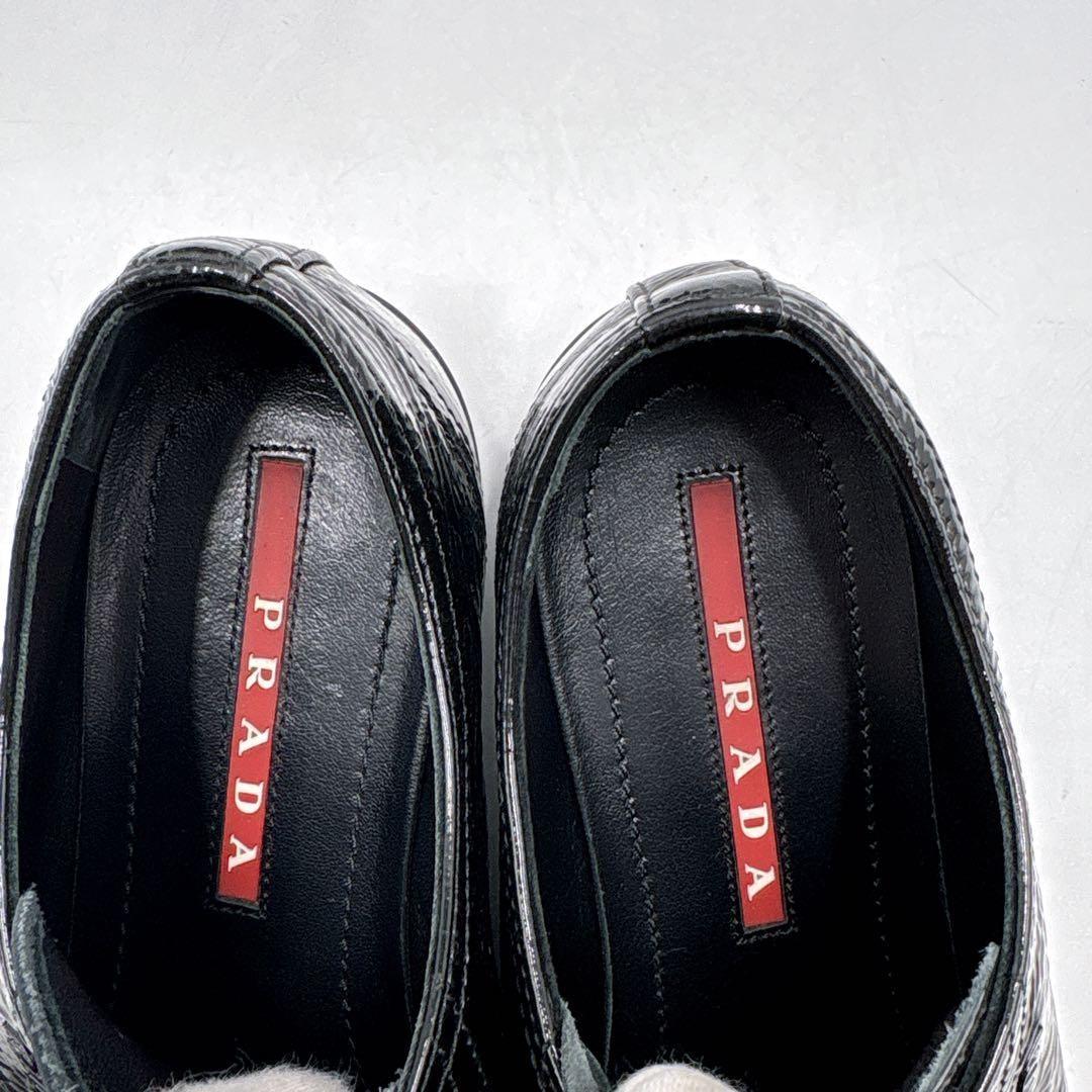 PRADA Sneakers Shoes Low-Cut EU 37 US 7 Black Authentic