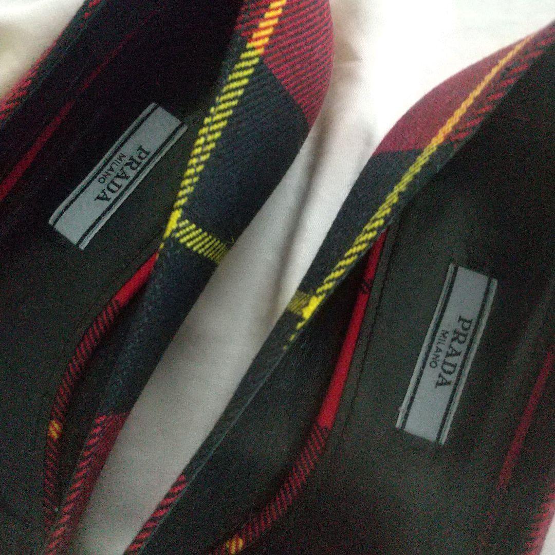 PRADA Flat Shoes Pumps EU 39.5 US 9.5 Ribbon Multicolor Authentic