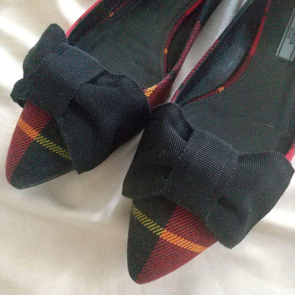 PRADA Flat Shoes Pumps EU 39.5 US 9.5 Ribbon Multicolor Authentic