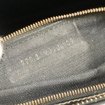 FENDI Pecan Mini Boston Purse Handbag FF Leather Brown Black Auth Unisex Used