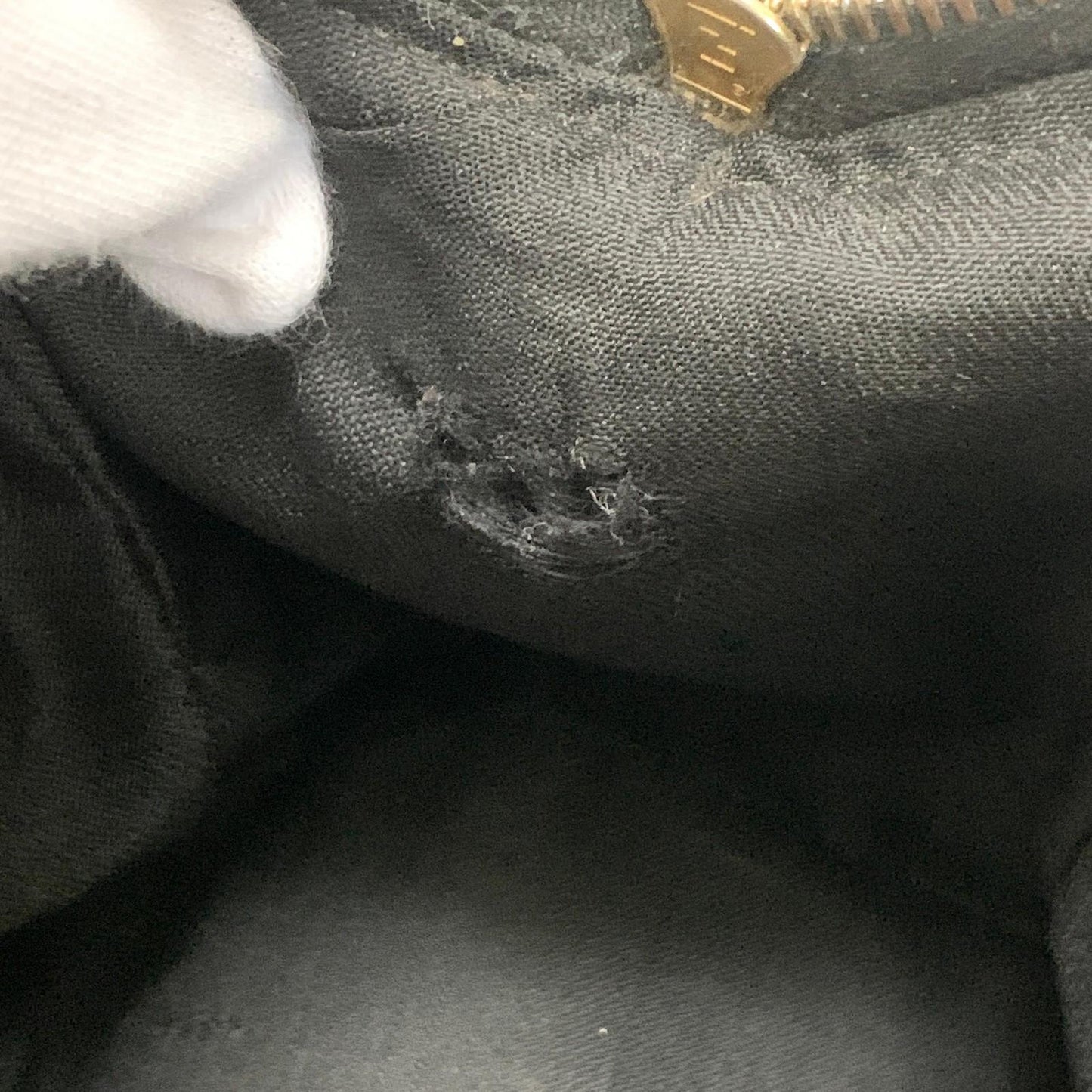 FENDI Pecan Mini Boston Purse Handbag FF Leather Brown Black Auth Unisex Used