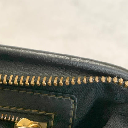 FENDI Pecan Mini Boston Purse Handbag FF Leather Brown Black Auth Unisex Used