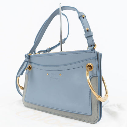 Chloe Shoulder Bag Purse Leather Blue Authentic