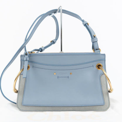 Chloe Shoulder Bag Purse Leather Blue Authentic