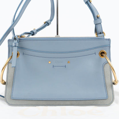Chloe Shoulder Bag Purse Leather Blue Authentic