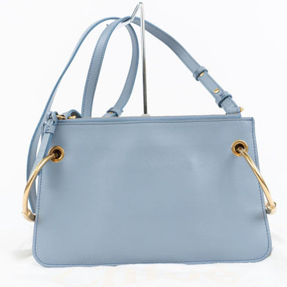 Chloe Shoulder Bag Purse Leather Blue Authentic