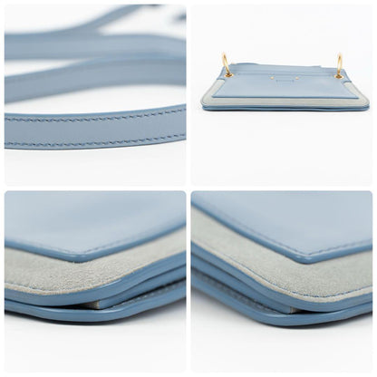 Chloe Shoulder Bag Purse Leather Blue Authentic