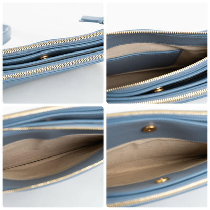 Chloe Shoulder Bag Purse Leather Blue Authentic