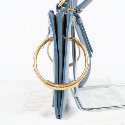 Chloe Shoulder Bag Purse Leather Blue Authentic