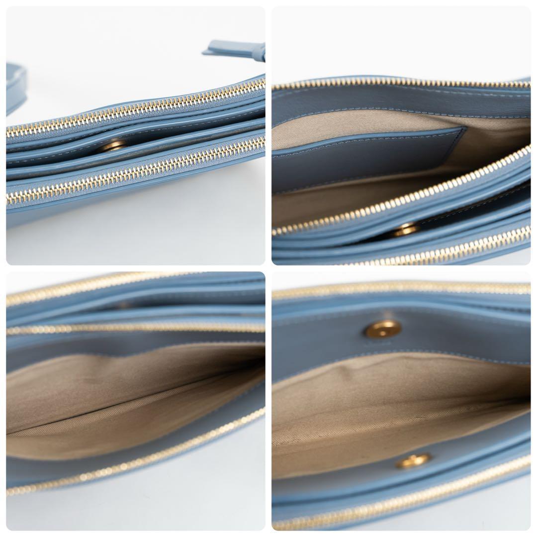 Chloe Shoulder Bag Purse Leather Blue Authentic