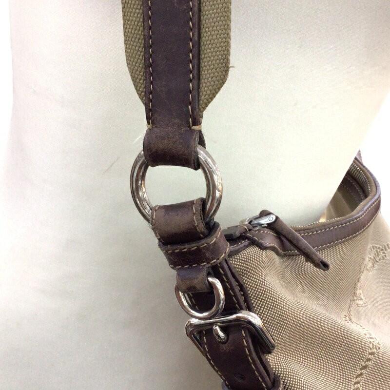 PRADA Shoulder Bag Purse Canvas Leather Authentic
