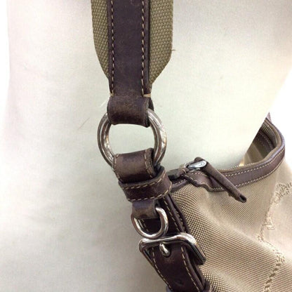 PRADA Shoulder Bag Purse Canvas Leather Authentic