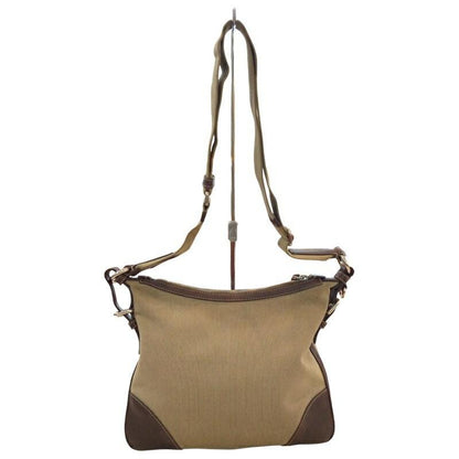 PRADA Shoulder Bag Purse Canvas Leather Authentic