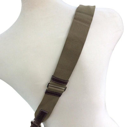 PRADA Shoulder Bag Purse Canvas Leather Authentic