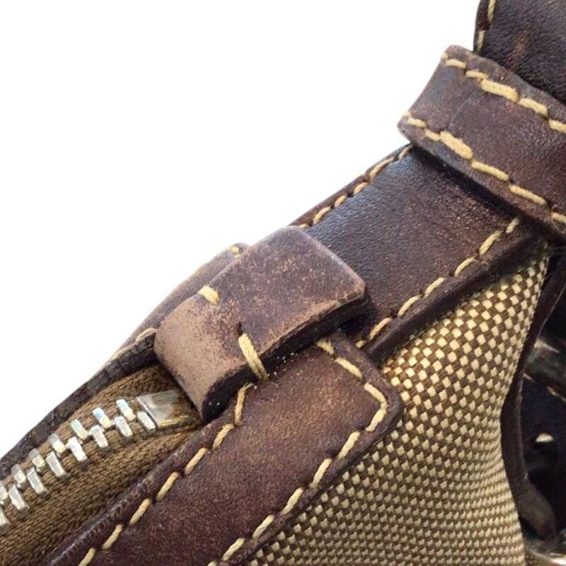 PRADA Shoulder Bag Purse Canvas Leather Authentic