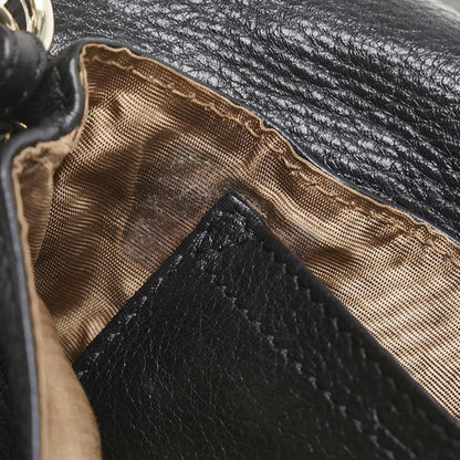 Chloe Hand Shoulder Bag Tote Purse 2way Leather Black Authentic