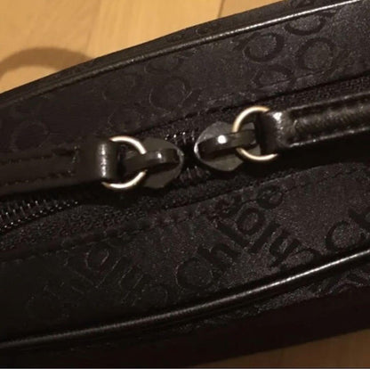 Chloe Hand Bag Tote Purse Logo Jacquard Authentic