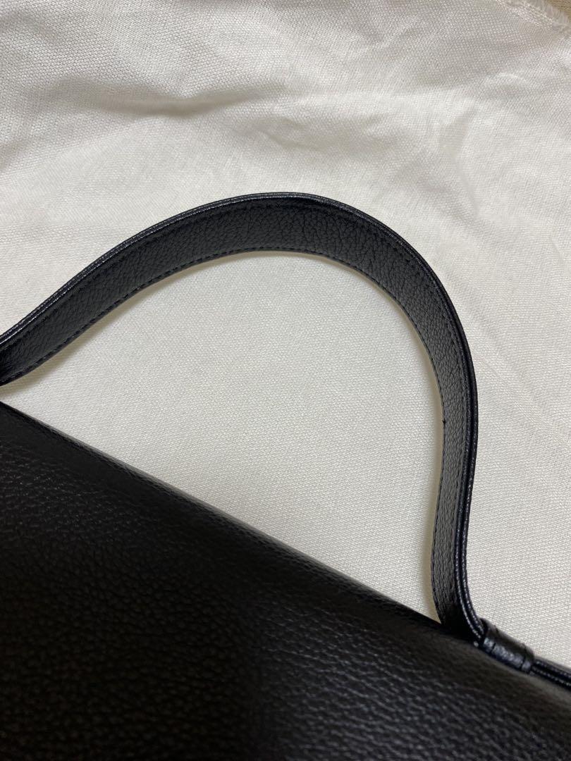 Saint Laurent Hand Bag Tote Purse Leather Black Authentic