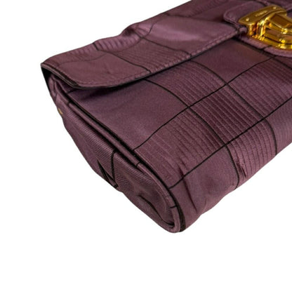 PRADA Shoulder Bag Purse 2way Chain Nylon Jacquard Pink Authentic