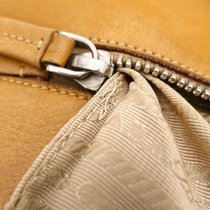 PRADA Hand Shoulder Bag Tote Purse Leather Camel Authentic