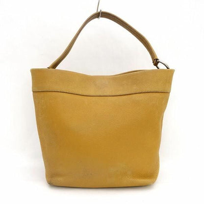 PRADA Hand Shoulder Bag Tote Purse Leather Camel Authentic