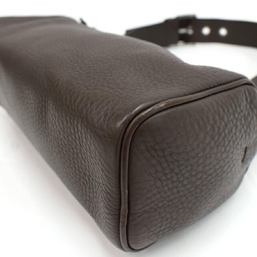 PRADA Shoulder Bag Purse Leather FUMO Authentic