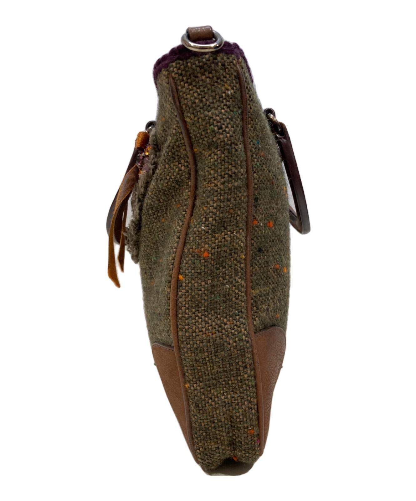 PRADA Hand Shoulder Bag Tote Purse 2way Brown Authentic