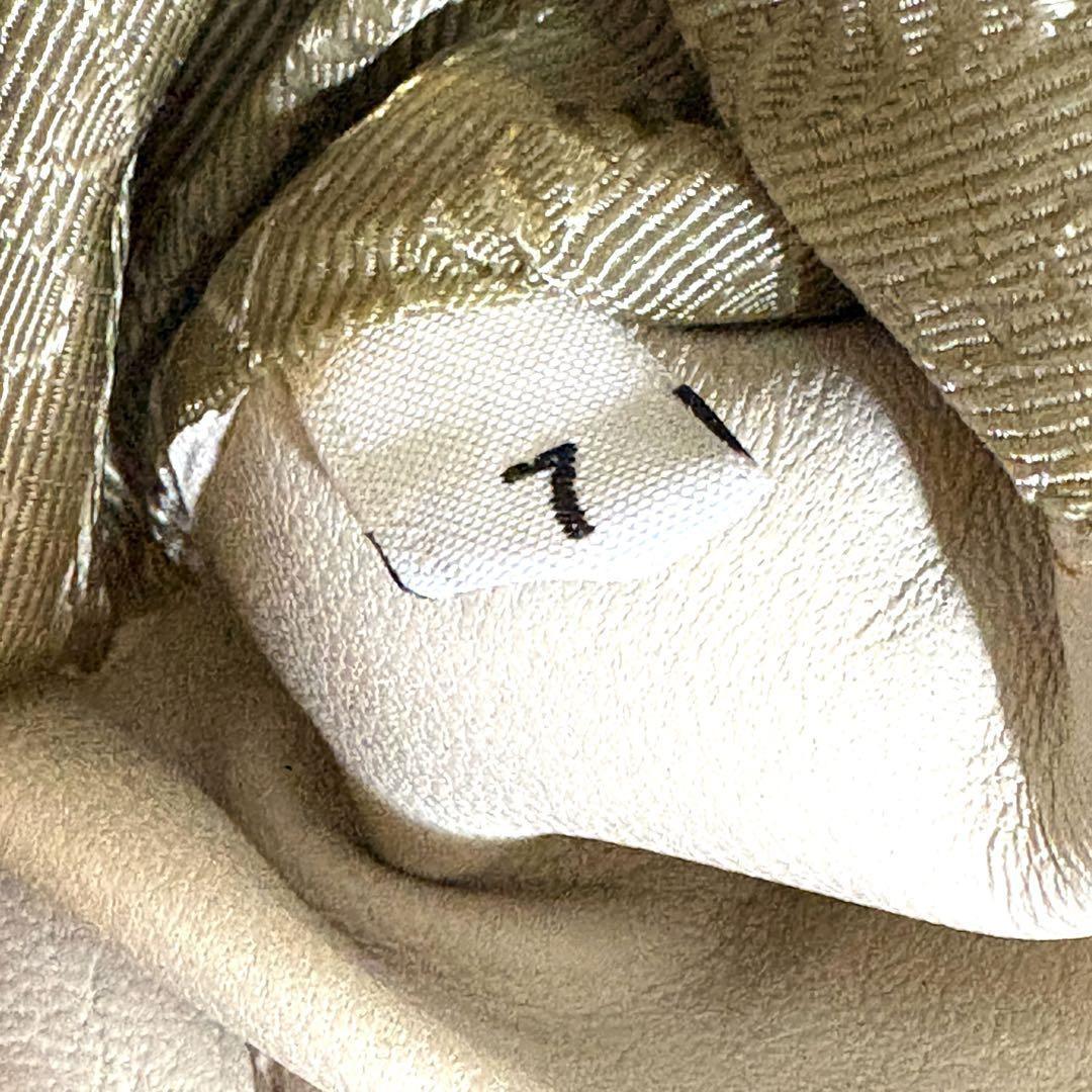 PRADA Hand Bag Tote Purse Leather Gold White Authentic