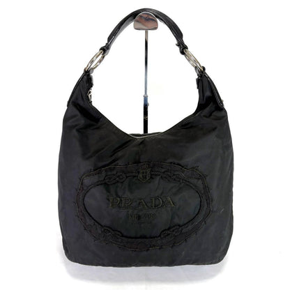 PRADA Shoulder Bag Purse Nylon Black Authentic