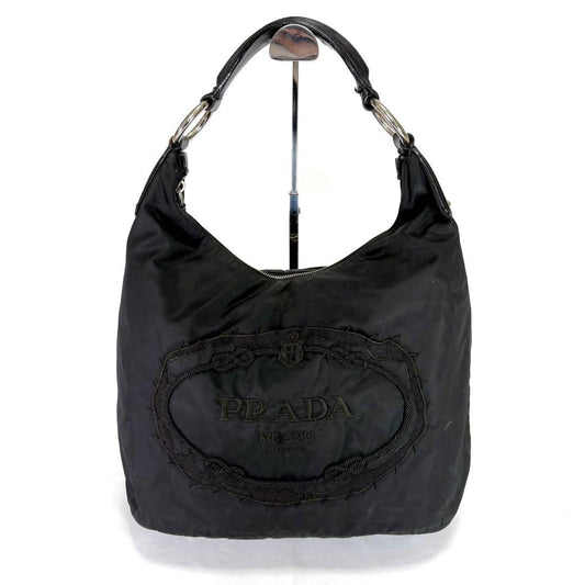 PRADA Shoulder Bag Purse Nylon Black Authentic