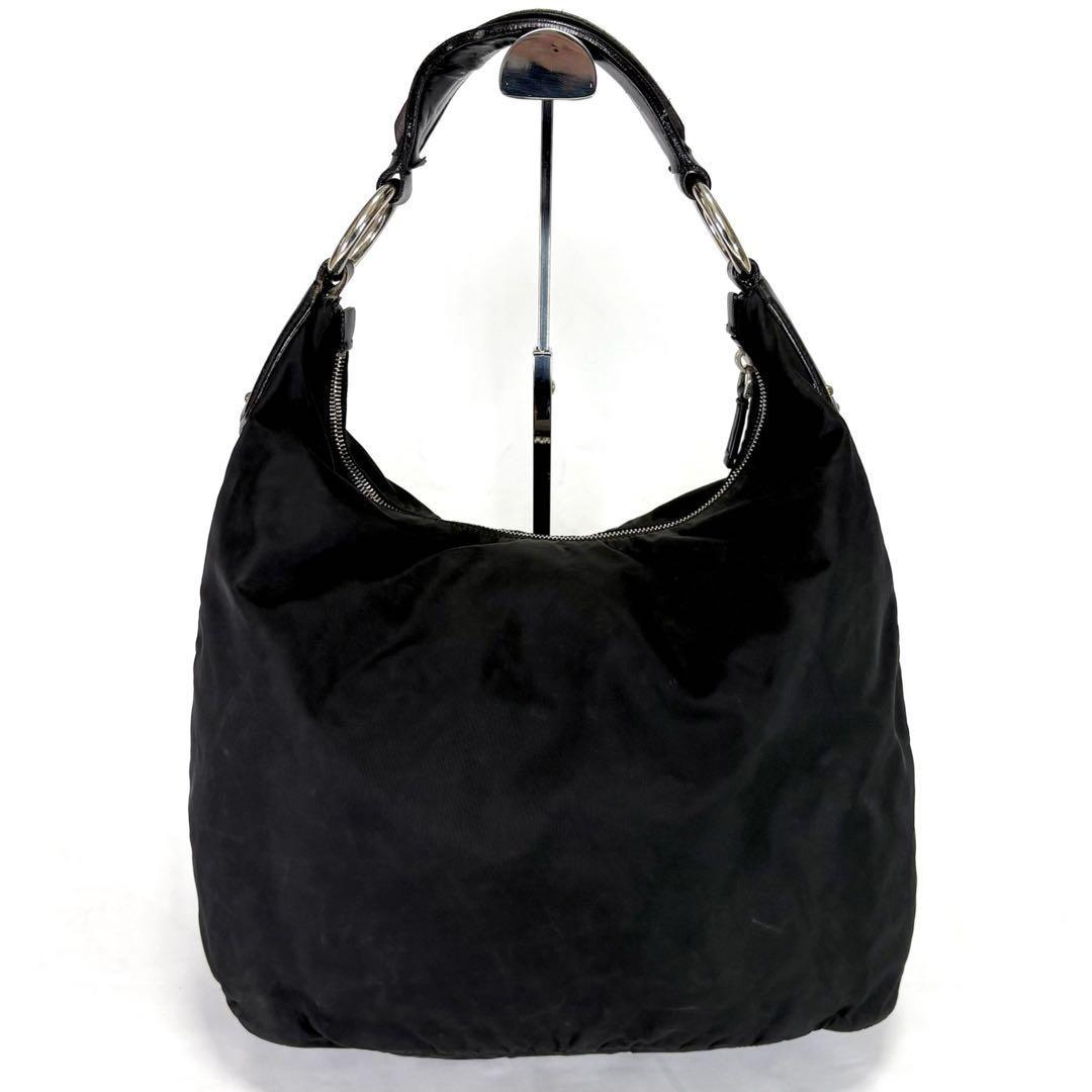 PRADA Shoulder Bag Purse Nylon Black Authentic