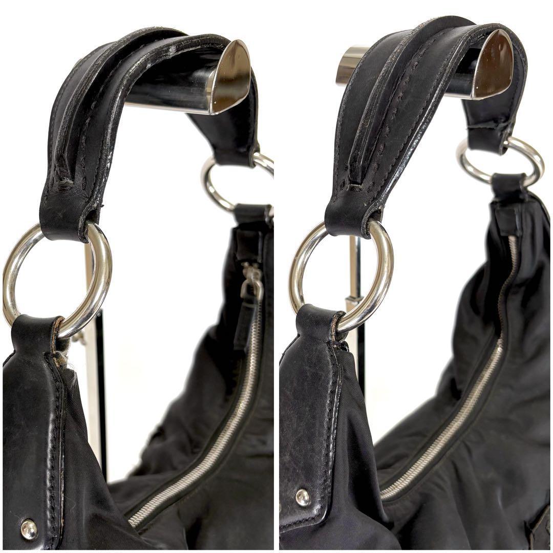 PRADA Shoulder Bag Purse Nylon Black Authentic