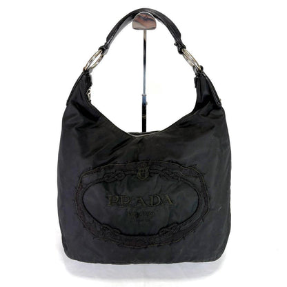 PRADA Shoulder Bag Purse Nylon Black Authentic