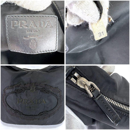 PRADA Shoulder Bag Purse Nylon Black Authentic