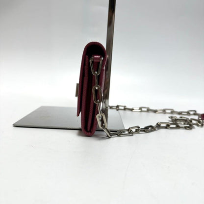 PRADA Shoulder Bag Purse Chain Wallet Leather Pink Authentic