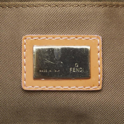 FENDI Hand Shoulder Bag Tote Purse Patent Leather Orange Authentic