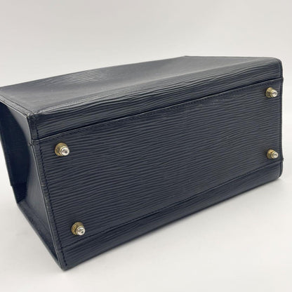 FENDI Vanity Bag Hand Shoulder Bag Tote Purse 2way Leather Black Authentic