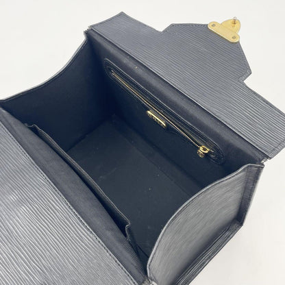 FENDI Vanity Bag Hand Shoulder Bag Tote Purse 2way Leather Black Authentic